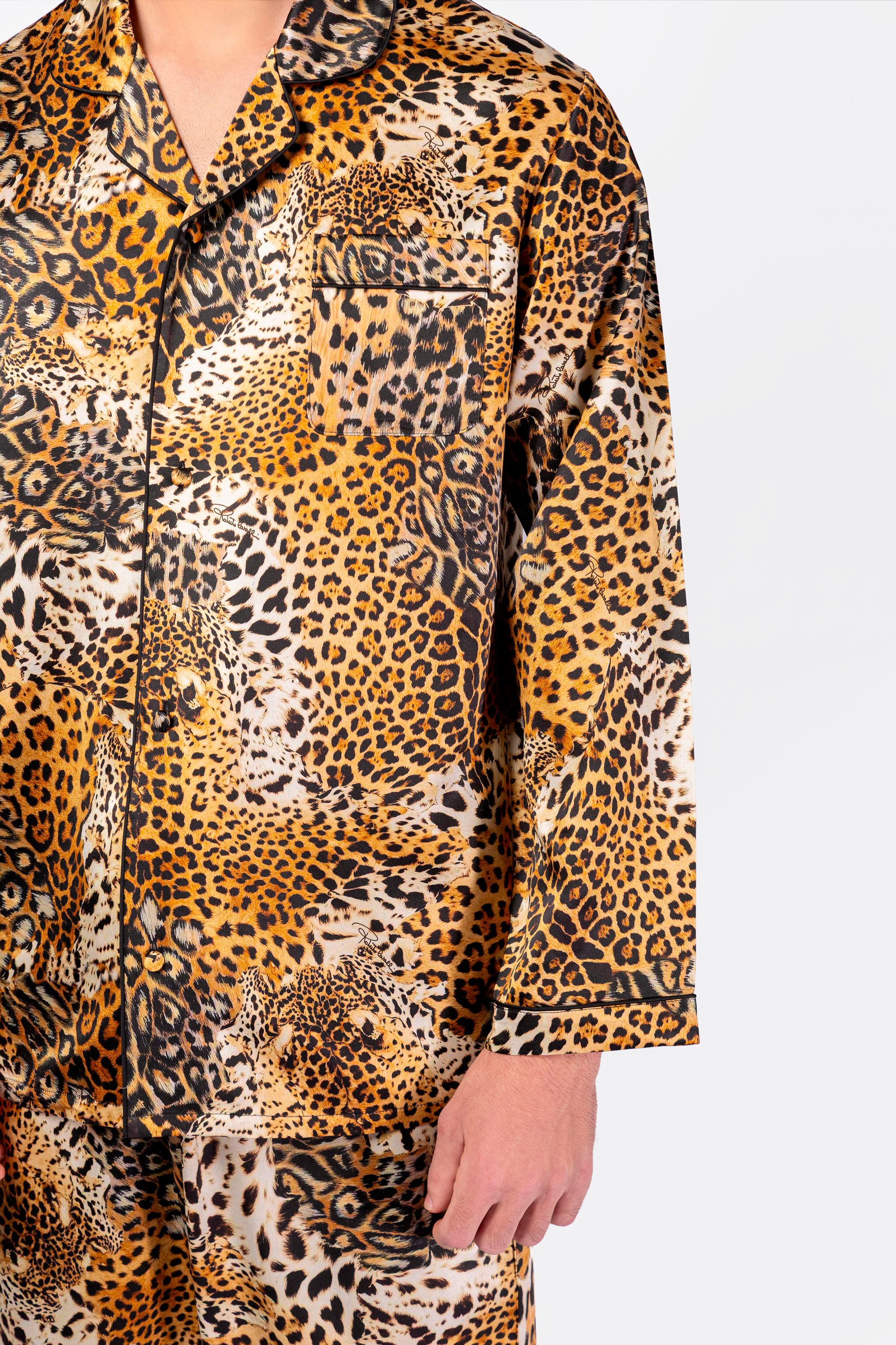 HO Seidenschlafanzug mit Jaguar Skin Print JAGUAR SKIN VALH08-IH017