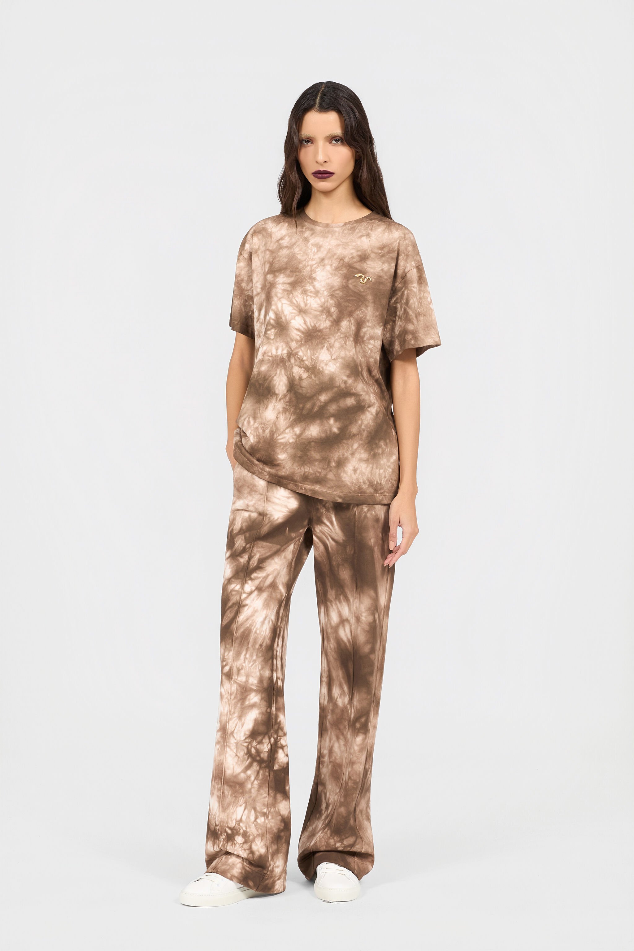 RC Tie Dye Flared Trousers NATURAL XQT20C-CF026