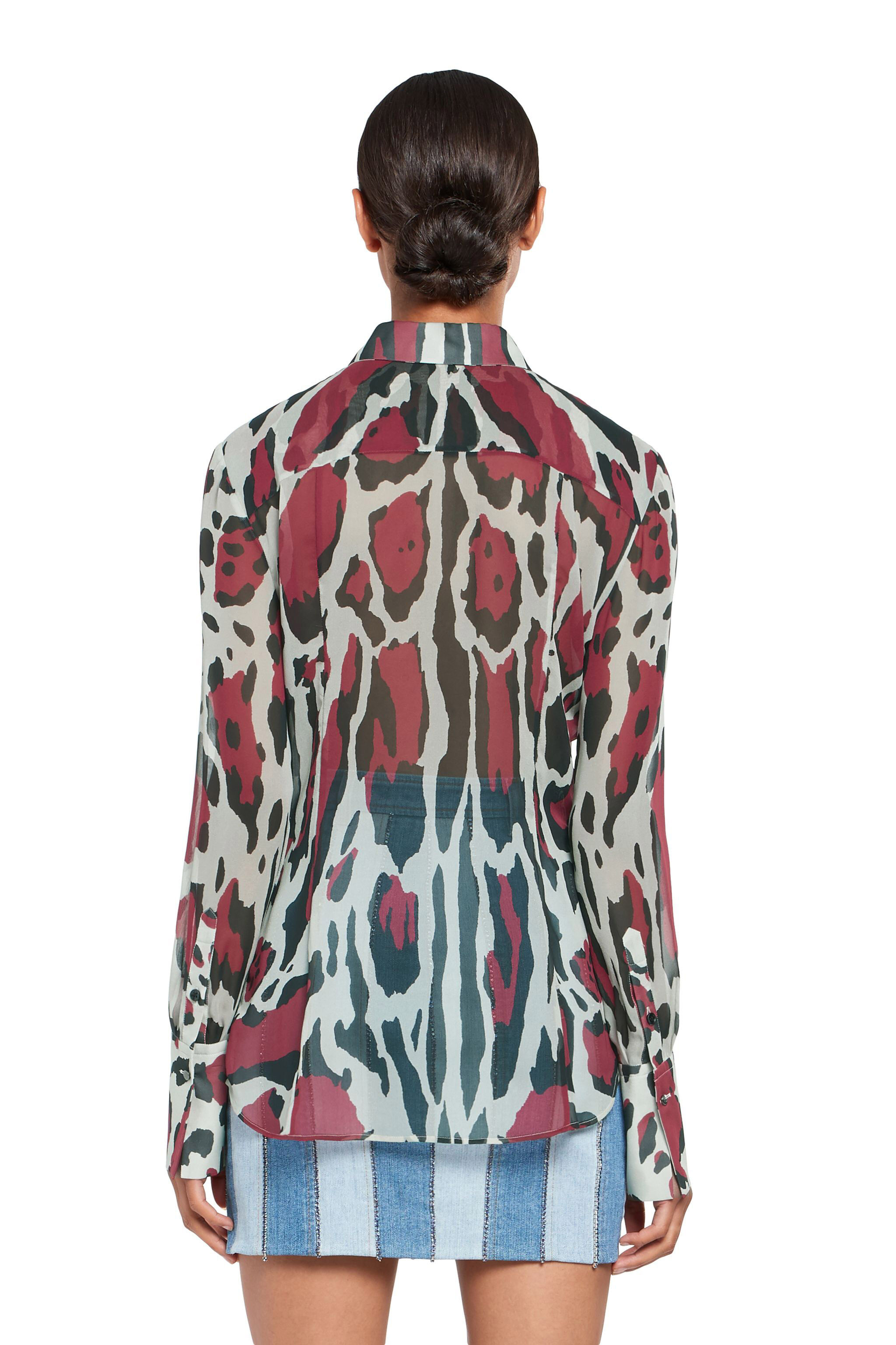 RC Lynx Print Silk Shirt BLACK / MOOKAITE IQT715-GFP63