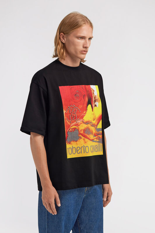 RC Printed T-shirt Negro TRT62H-JD060