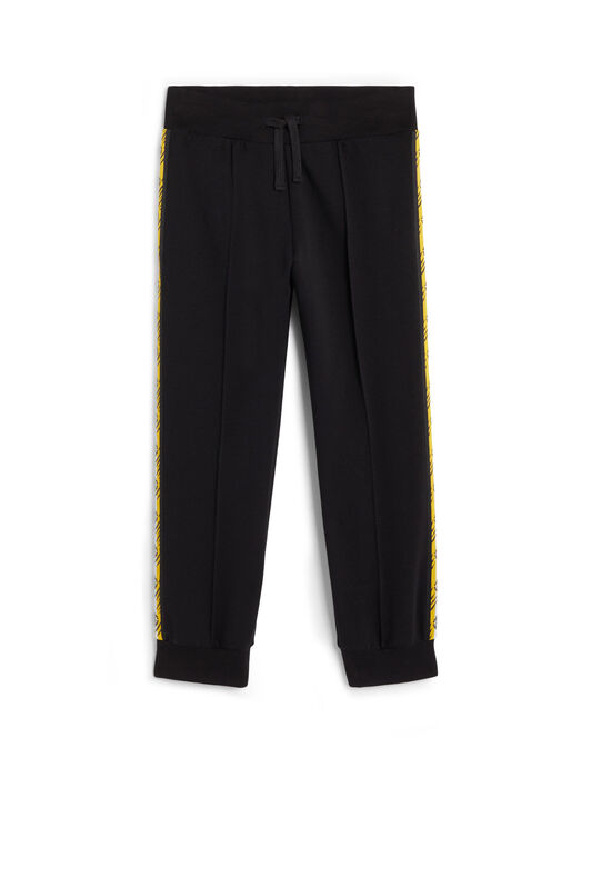 JU Black logo side stripe track pants BLACK JJT263-CF027