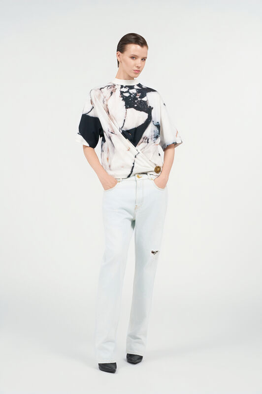 RC Grand Antique Print T-Shirt BIANCO/NERO TWT661-3PN18