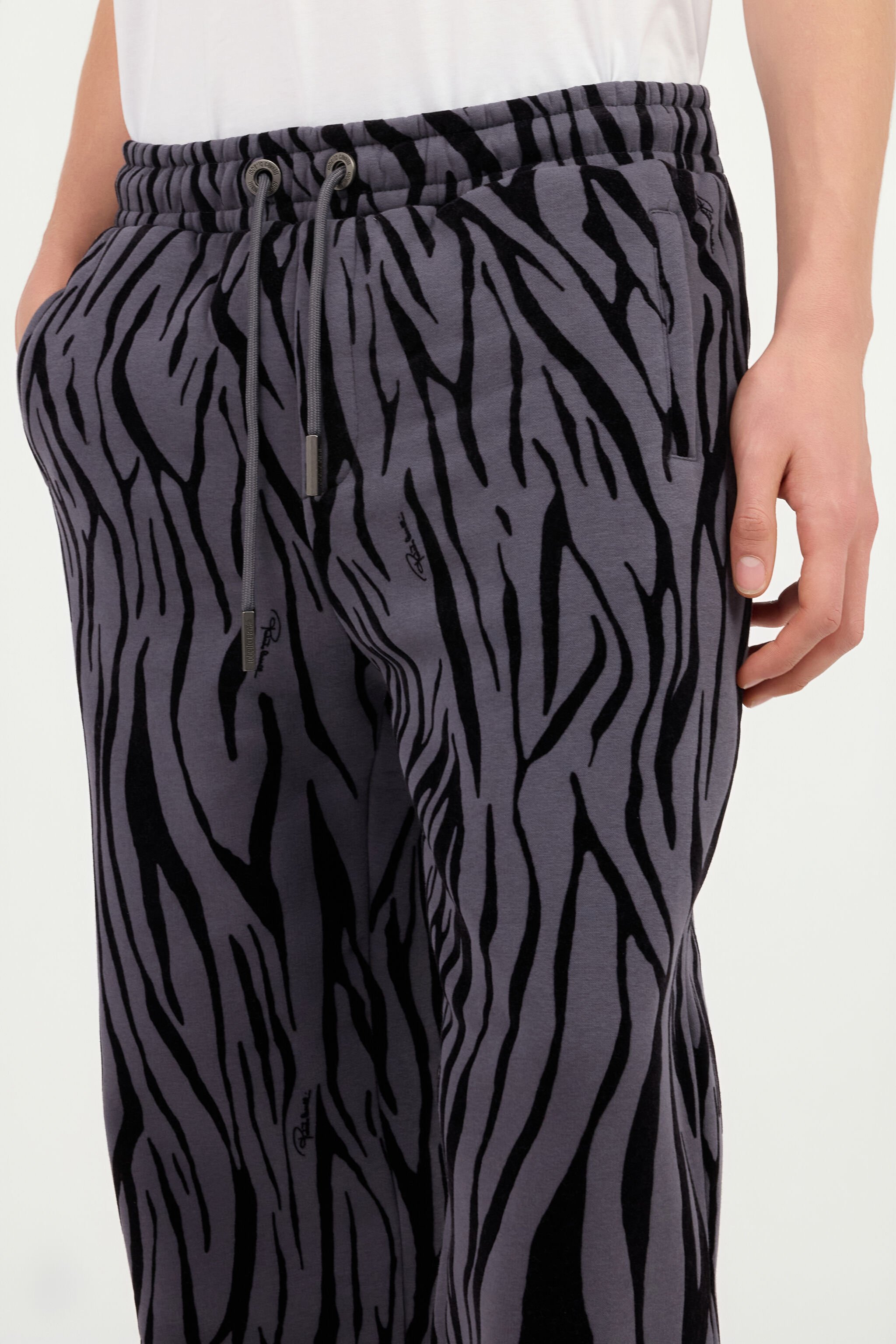 RC Joggers Con Stampa Animalier Floccata RC Joggers Con Stampa Animalier Floccata BLACK ROT20D-5OS30