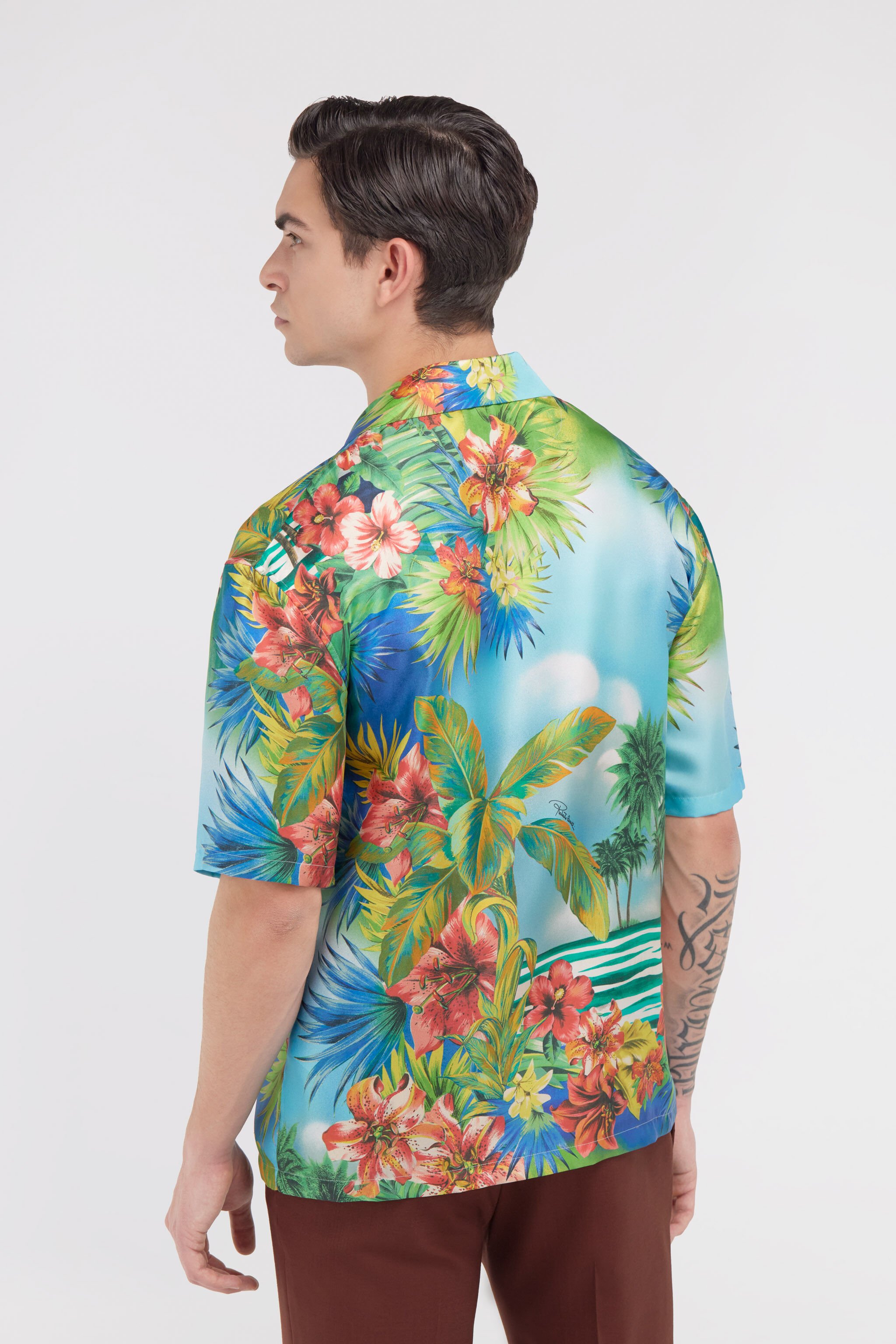 RC Hawaii printed shirt Light blue SRT760-4QL40