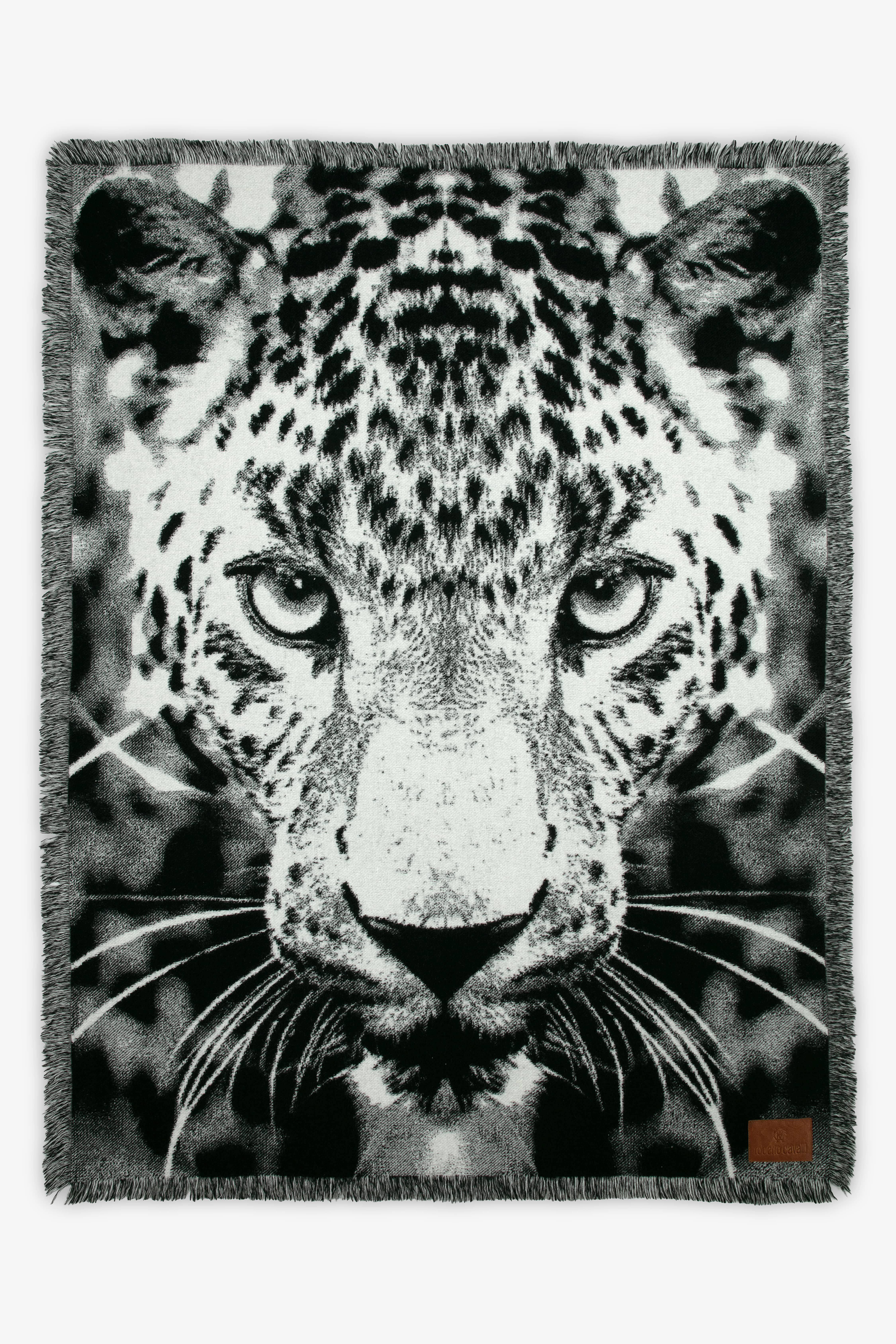 HO Jacquard Plaid with Leopard BLACK & WHITE VALH05-IH014