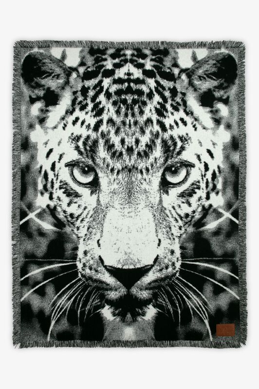 HO Jacquard Plaid with Leopard HO Jacquard Plaid with Leopard BLACK & WHITE VALH05-IH014