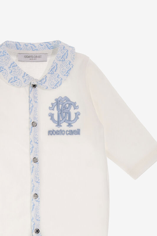 JU RC Monogram embroidery babygrow set Blue SJT839-JD001