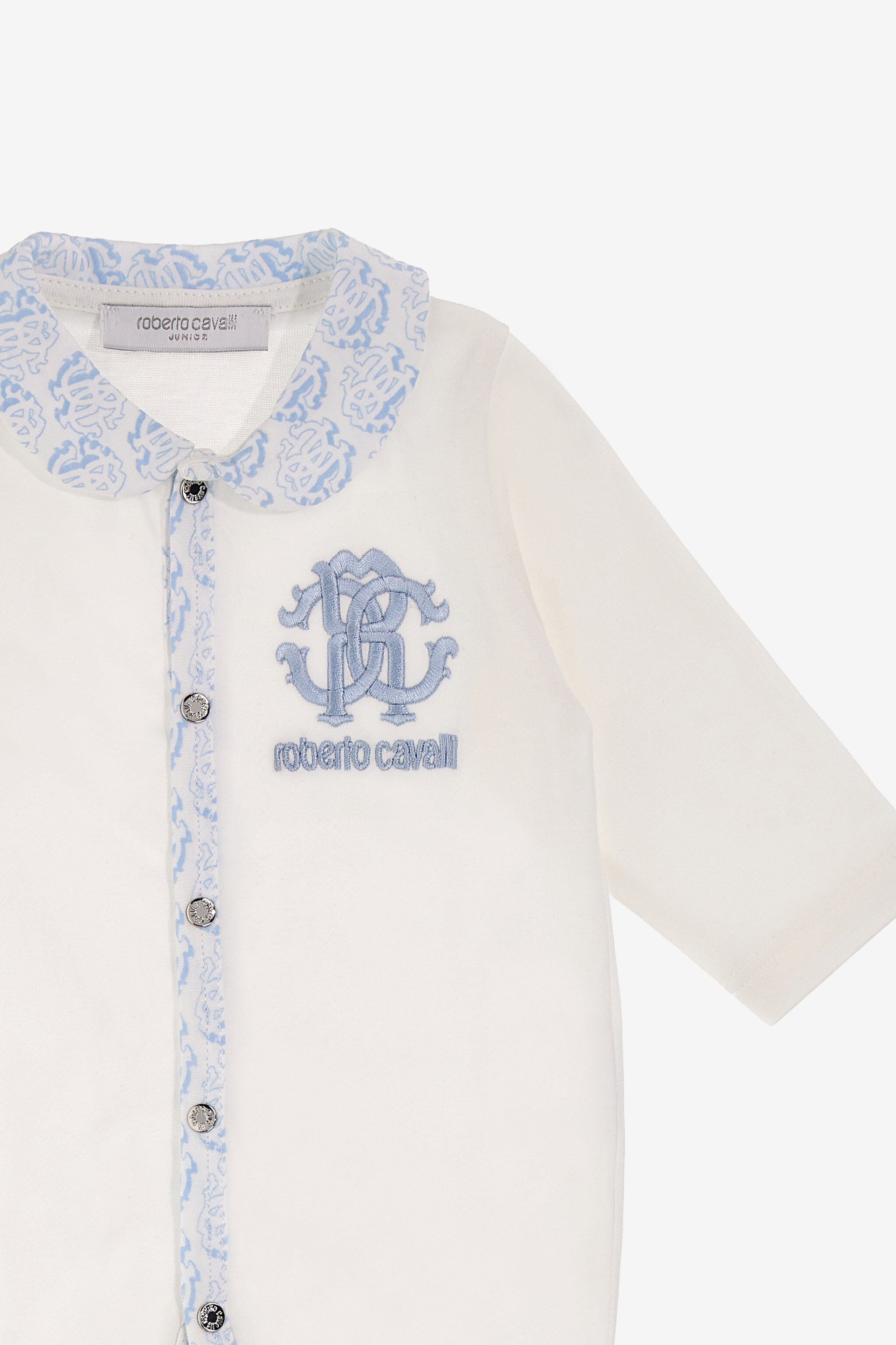 JU RC Monogram embroidery babygrow set Blue SJT839-JD001