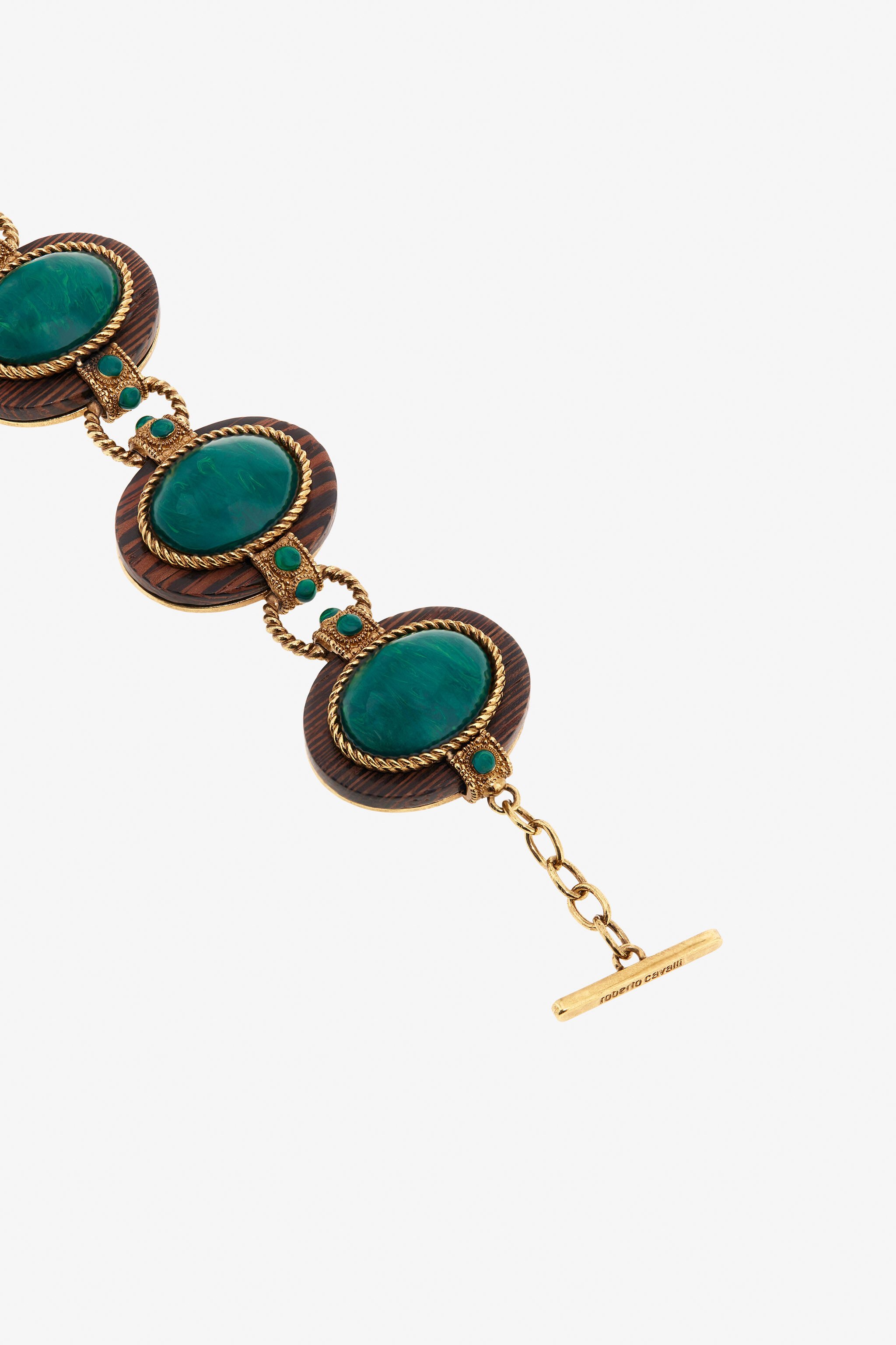 RC Bracciale a Maglie Effetto Malachite Verde TKG015-AM014