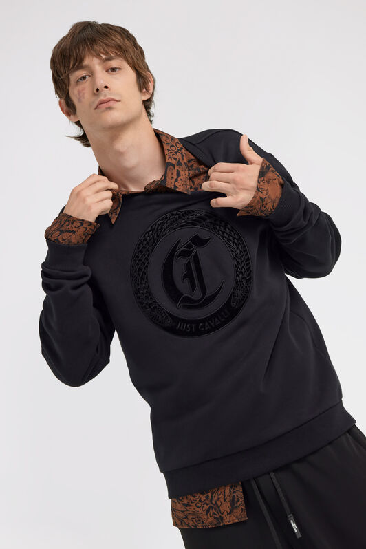 JC Just Cavalli Sweatshirt Black TFT052-TF069