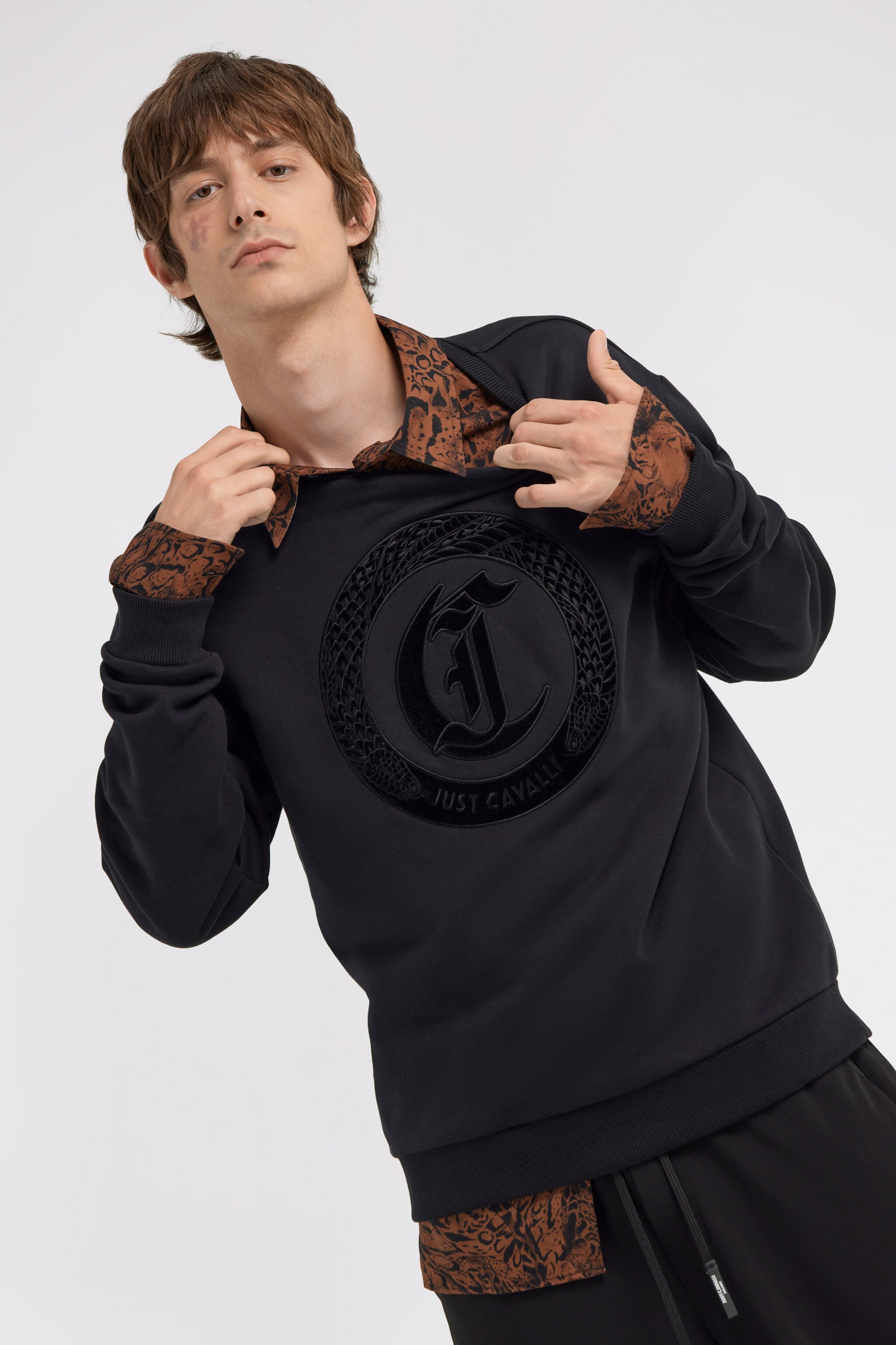 JC Just Cavalli Sweatshirt Black TFT052-TF069