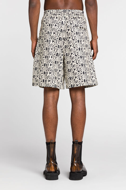 RC Logo-Print Cotton Shorts Black/White RRT241-1Z020