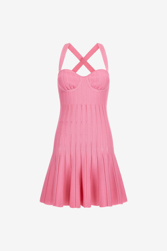 RC Short knitted dress Fuchsia SKM106-MG005