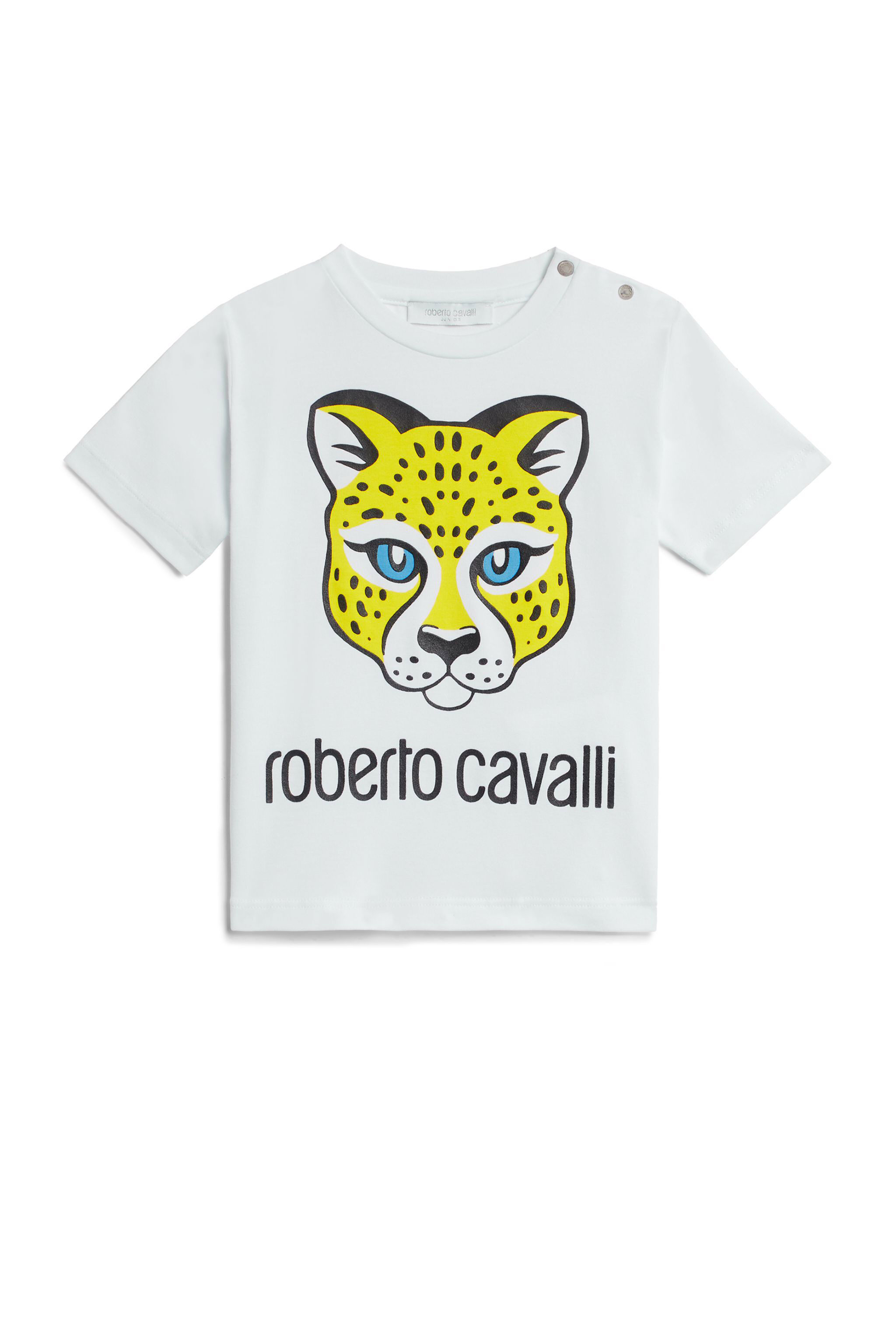 JU T-shirt à imprimé Cartoon Leopard WHITE IJT691-JV025