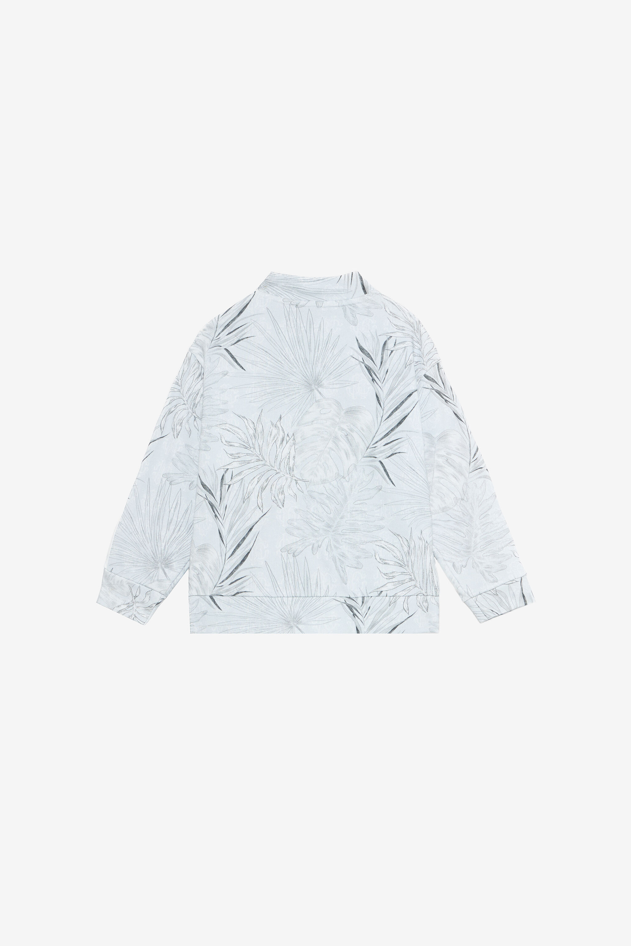JU Grey Sweatshirt with Foliage Print GREY VJT68H-5OP31