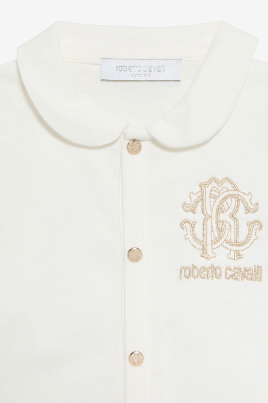 JU Set Berretto, Bavaglino E Tutina Bianco Latte Con Logo JU Set Berretto, Bavaglino E Tutina Bianco Latte Con Logo MILKY WHITE VJT811-JD001