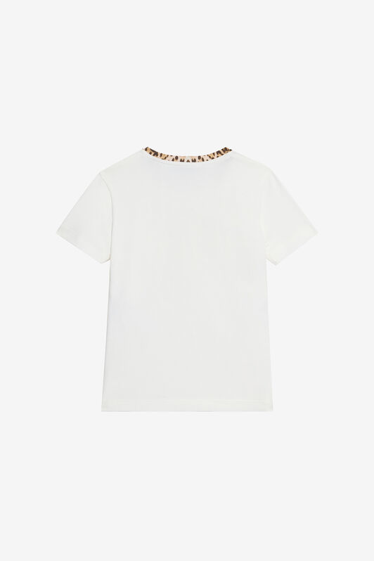 JU Milk White T-Shirt with RC Monogram MILKY WHITE VJT62H-JD001