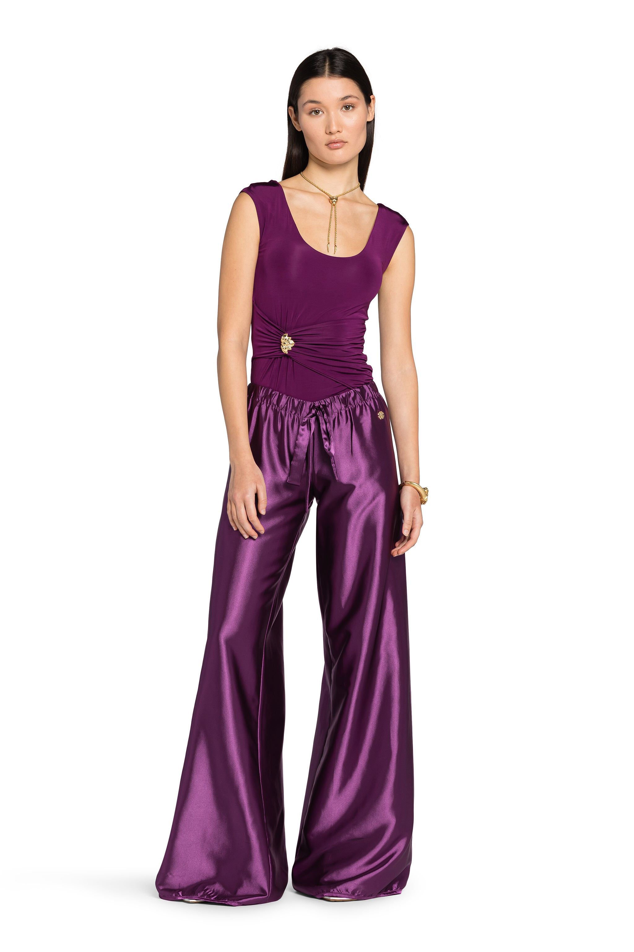RC Wide-Leg Trousers Purple FST201-RD036