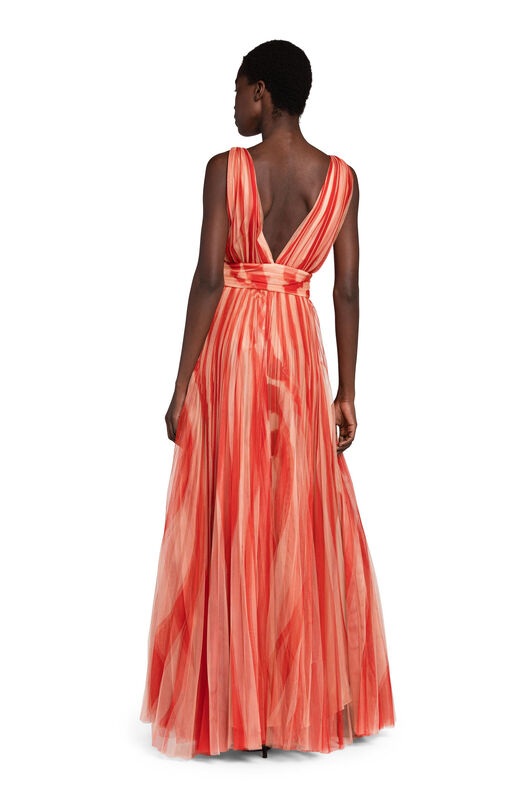 Zebra AvantgardePrint Maxi Dress in Red for Women Roberto Cavalli®