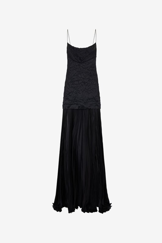 RC Langes Kleid Mit Print In Schlangenlederoptik Schwarz UKT118-SZN57
