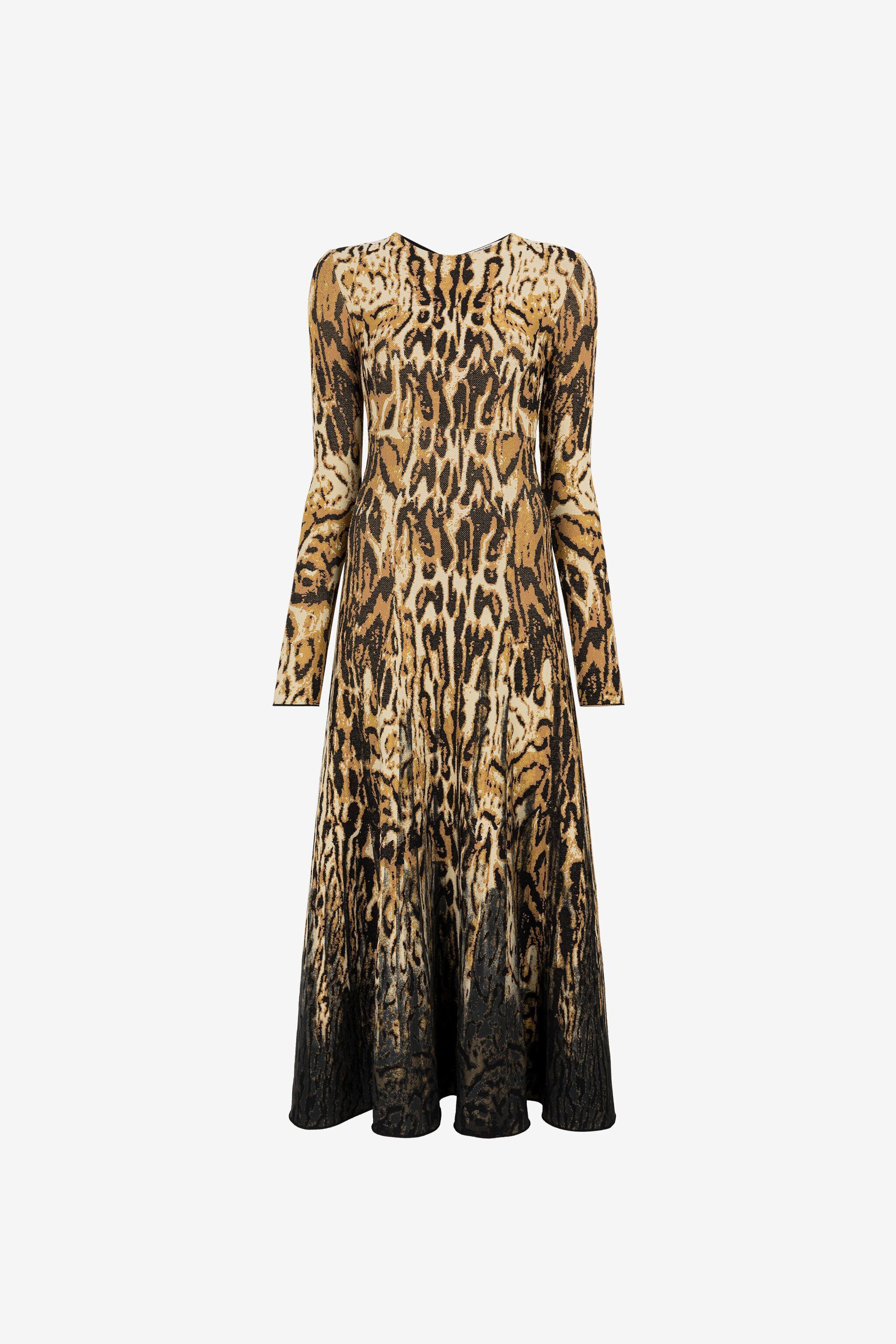 RC Ocelot-Jacquard Dress Light brown PKM103-MG050