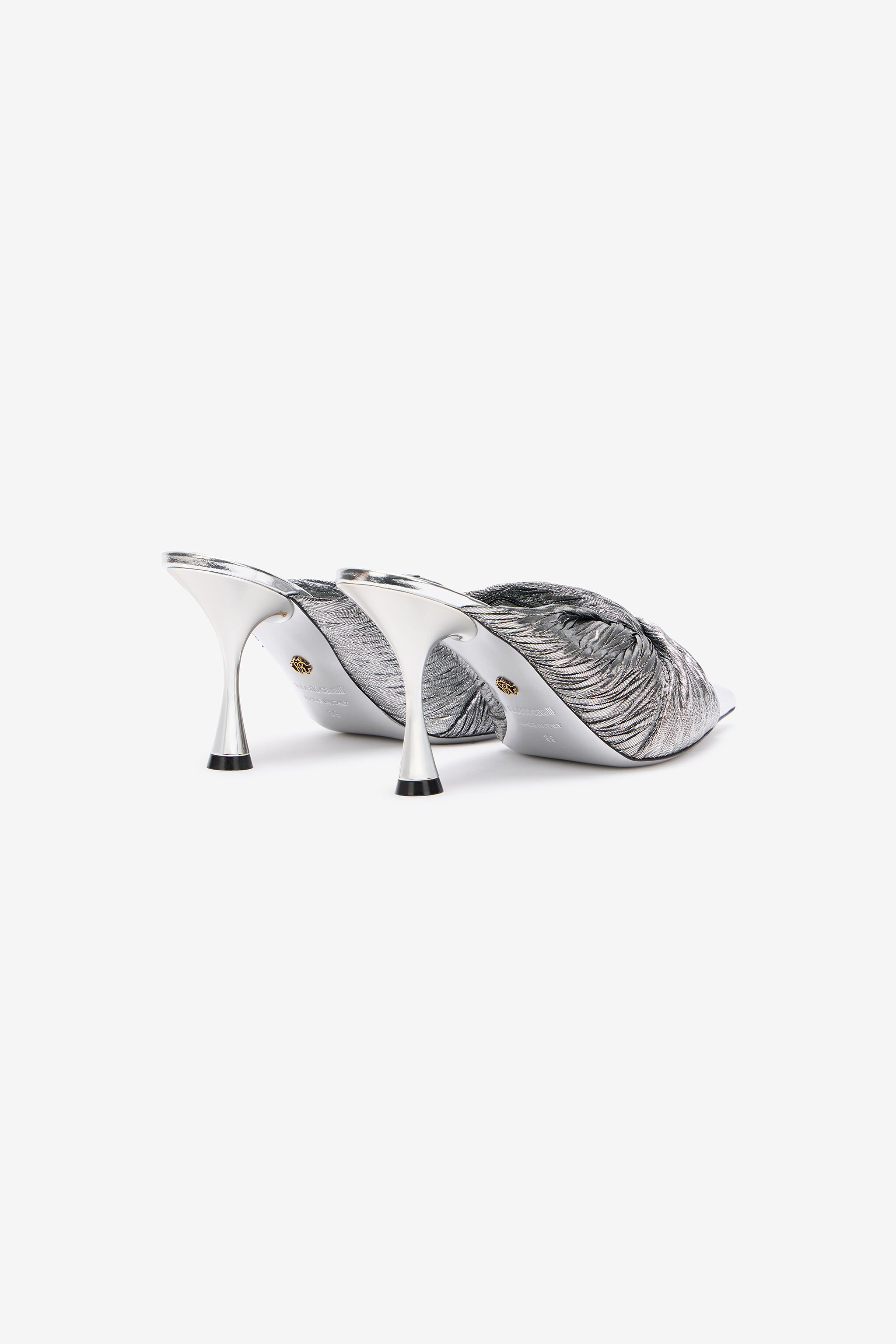 RC Mules With Knotted Detail Silver UKS009-PZF01