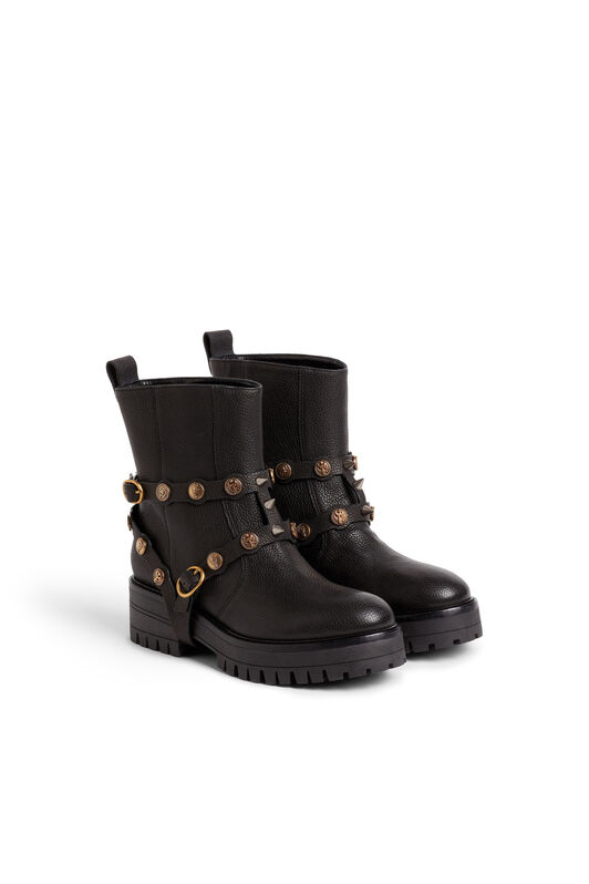 RC Biker-Stiefel mit Glücksmünzen RC Biker-Stiefel mit Glücksmünzen BLACK/POD/BLACKGOLD LQS887-PM049