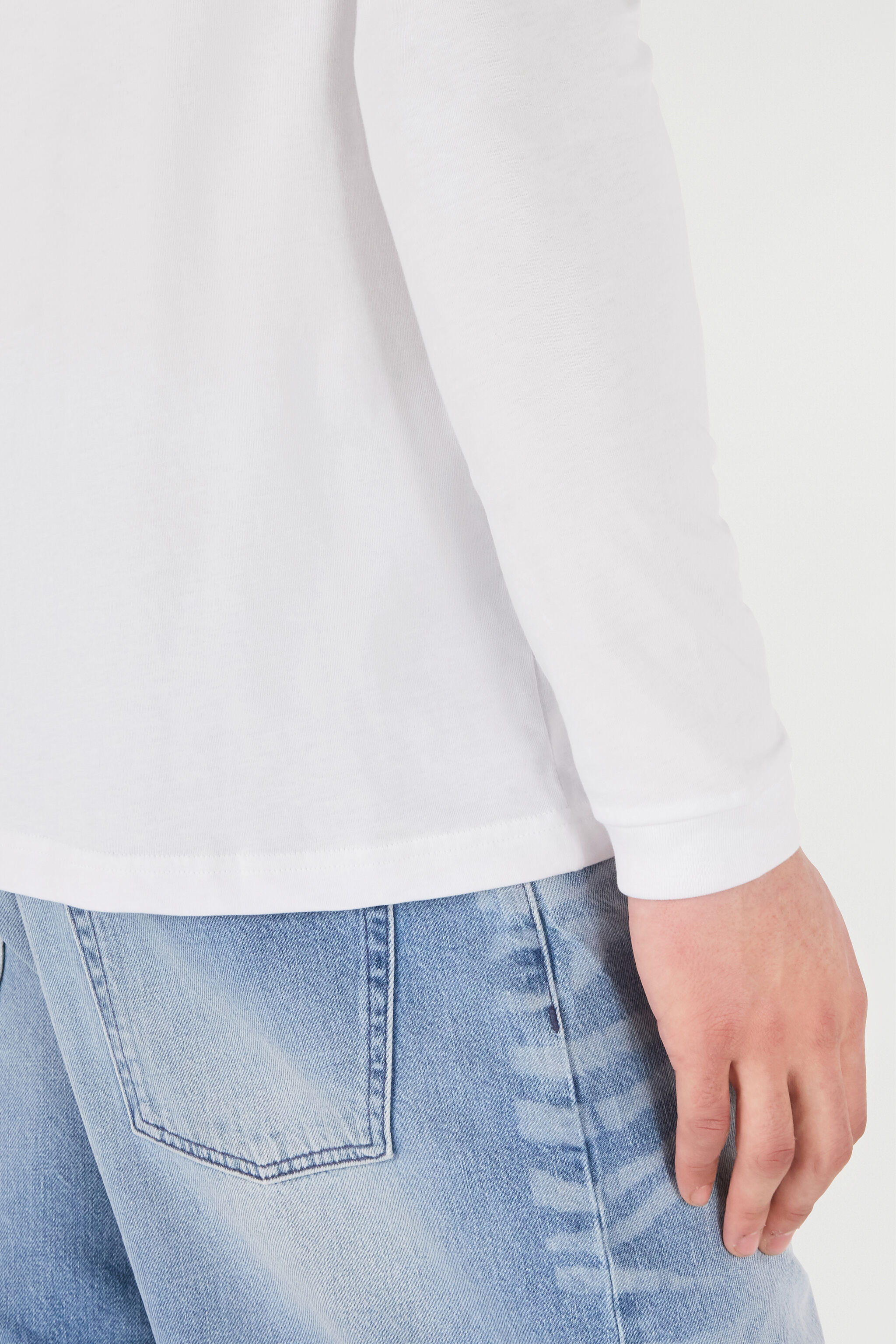 RC Camiseta De Manga Larga Con Monograma RC Blanco POT61A-JD060