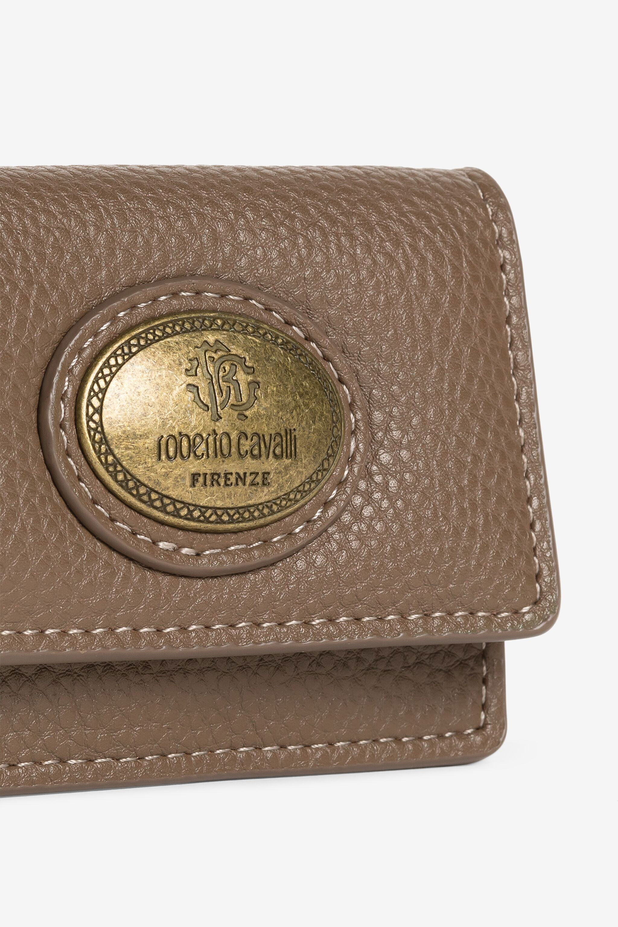 Portafoglio con Monogram RC in Marrone chiaro da Donna Roberto Cavalli