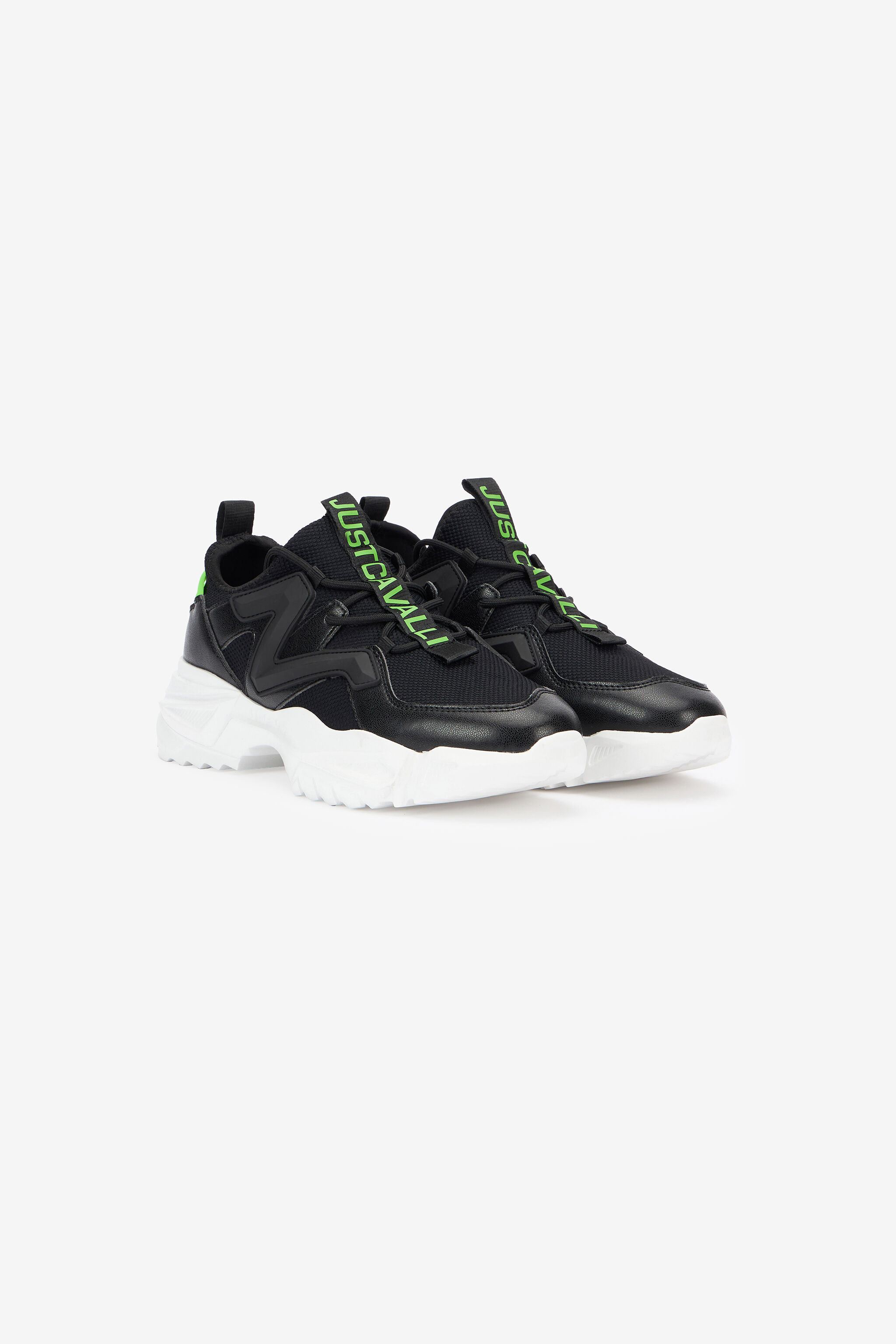 roberto cavalli 黒 レース 40 イタリア製 Sneakers with Logo in BLACK for Men | Roberto Cavalli®
