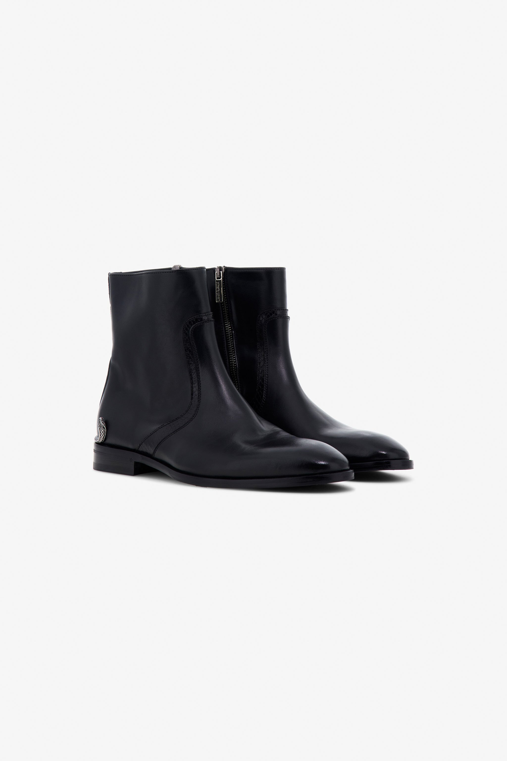 RC Leather Chelsea Boots Black TRS010-PZ01A