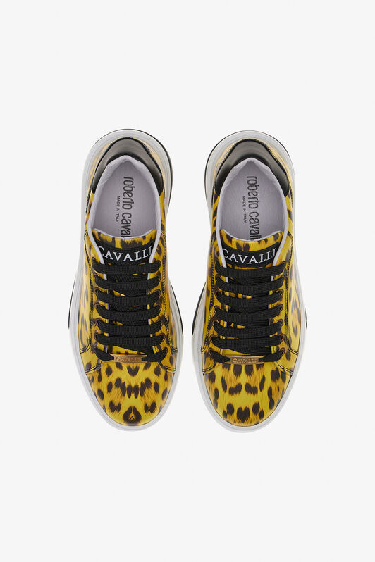 RC Animal-print low-top sneakers RC Animal-print low-top sneakers Yellow QKS159-PZA79