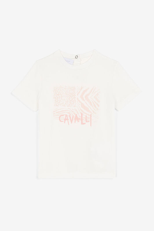 JU T-Shirt animalischer Patchwork-Aufdruck JU T-Shirt animalischer Patchwork-Aufdruck Rosa OJT638-JV025