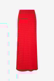 ${brand} Langer Rock aus Jacquard mit Monogramm-Muster ${colorDescription} ${masterID}