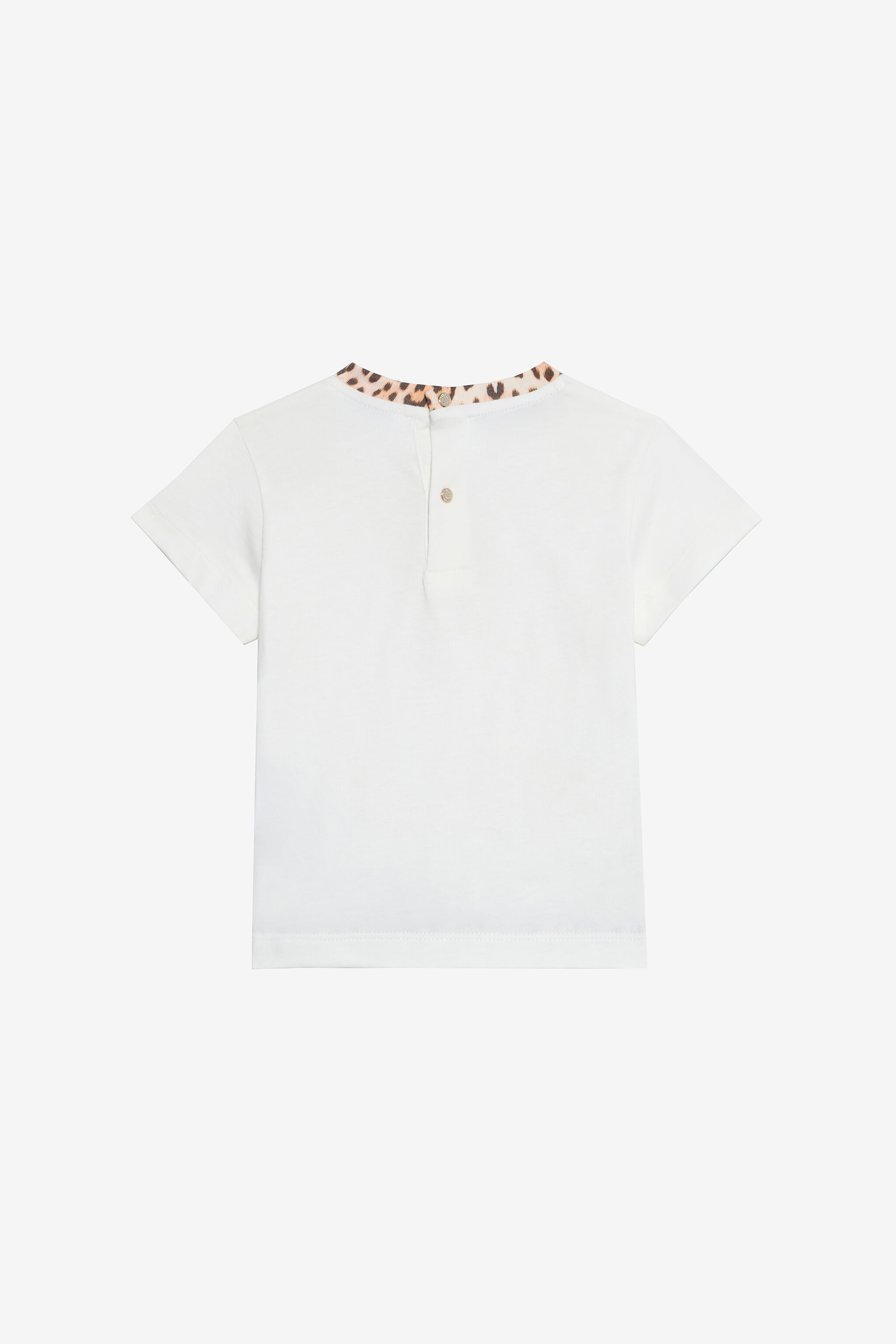 JU T-Shirt Bianco Latte Con Monogram RC E Stampa MILKY WHITE VJT604-JD001
