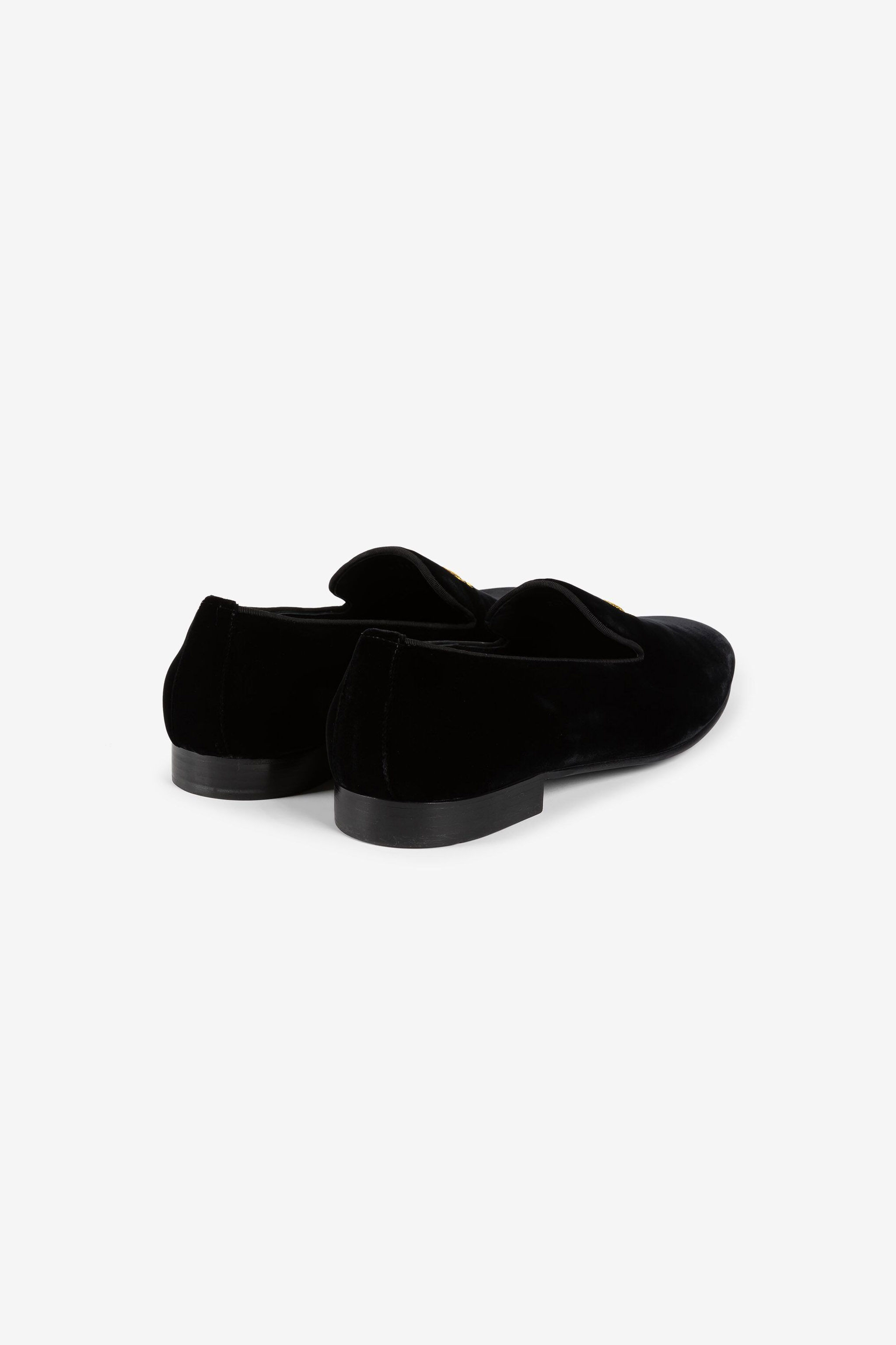 RC Monogram-motif velvet loafers Black RRS029-VL039