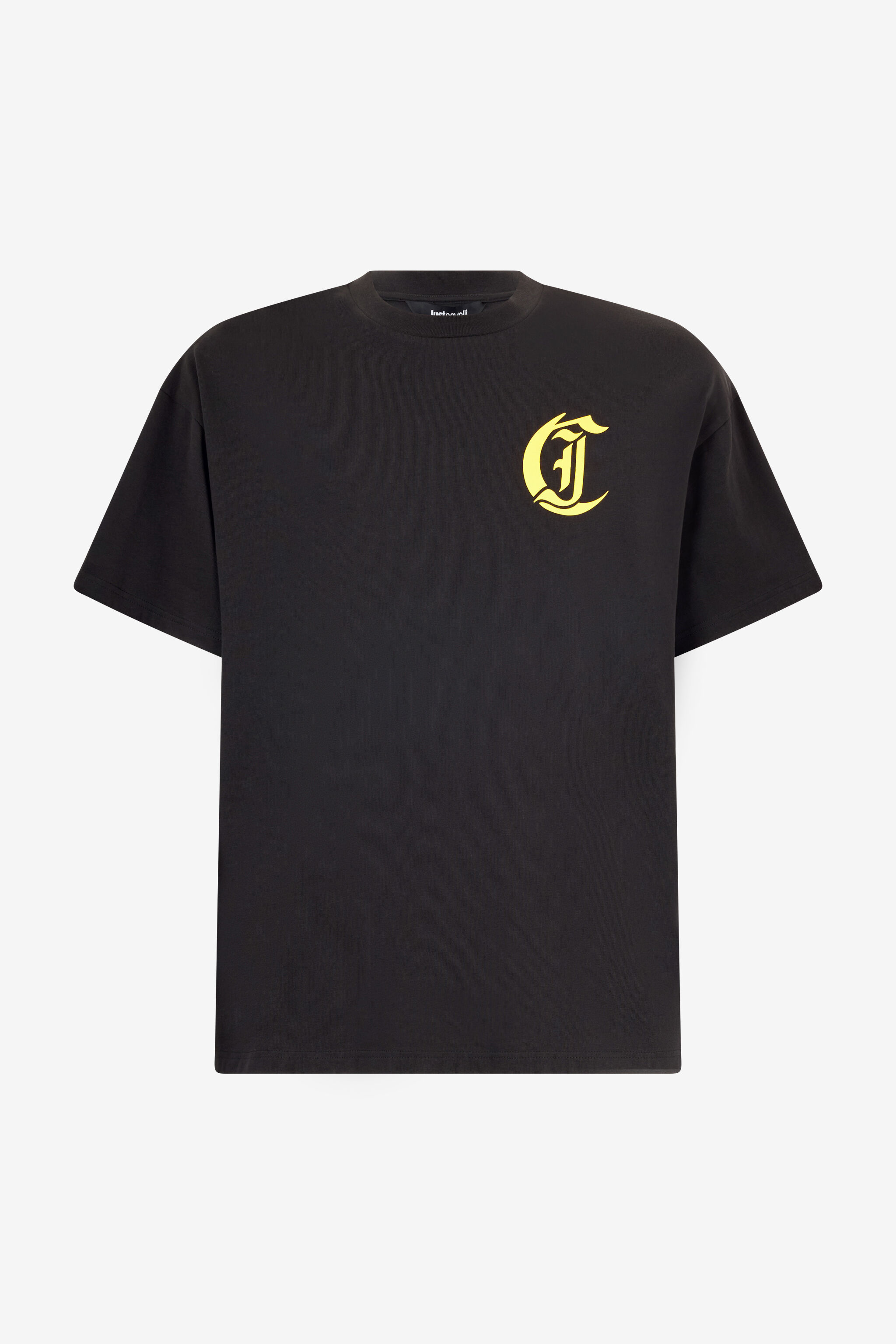 JC T-Shirt With Floral And Tropical Bird Print Black UFT056-UF076