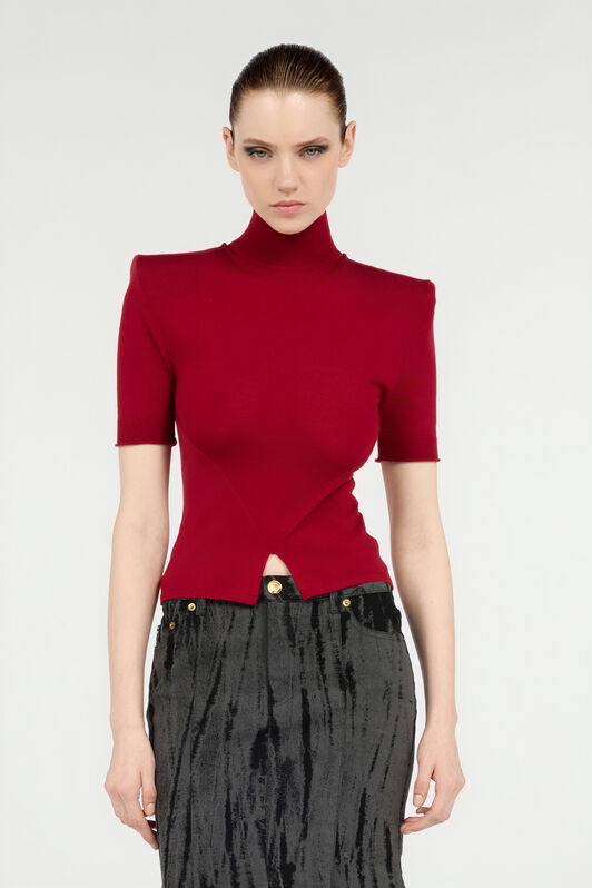 RC Dark Red High-Neck Sweater RC Dark Red High-Neck Sweater Red VWM605-MQ014