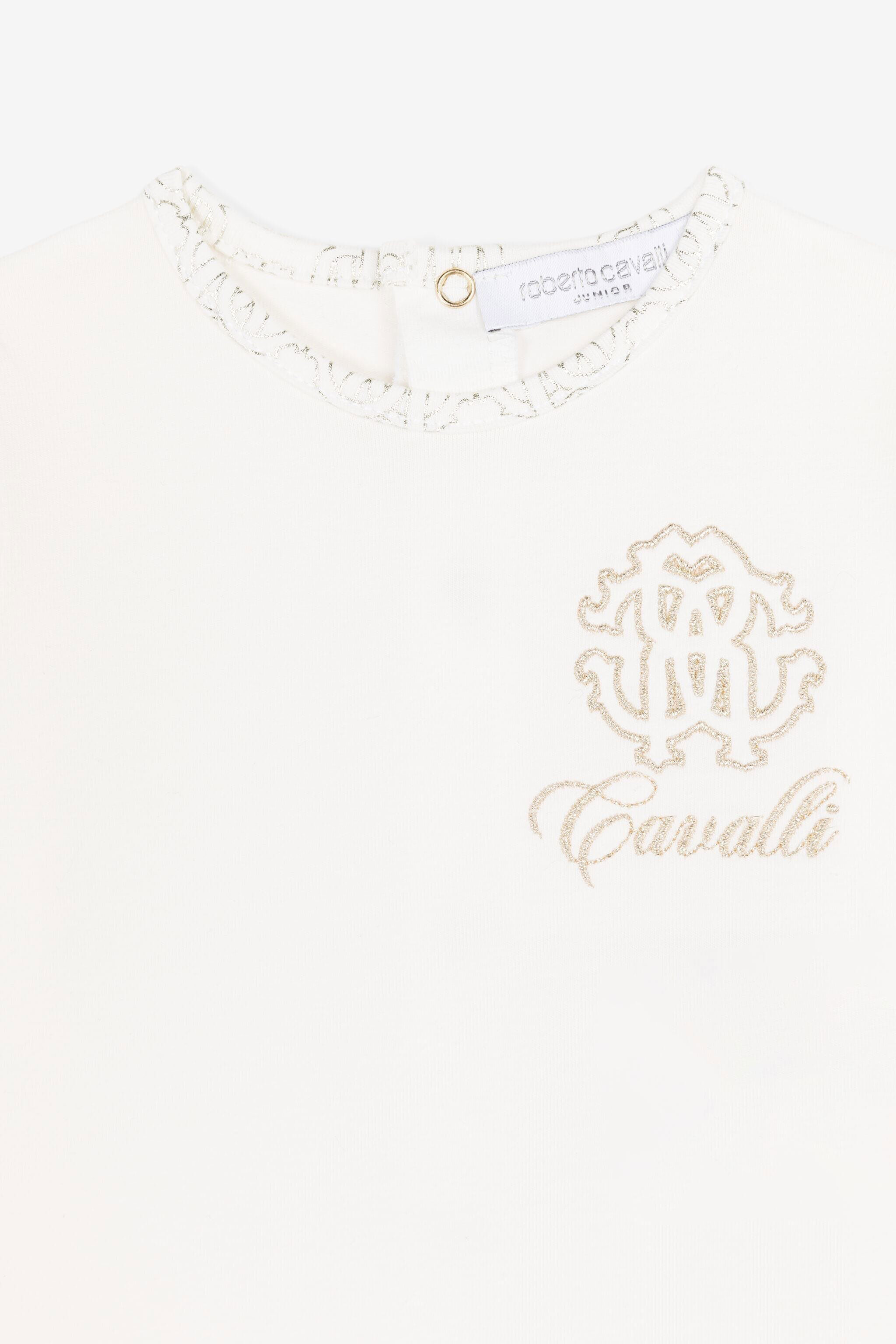 JU Strampler-Set mit Logo-Stickerei Milky white QJT892-JV025