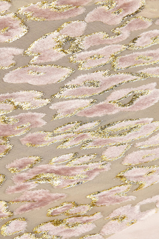 RC Slip-Style Long Dress with Animal Print ROSA/ORO VQT127-FC005