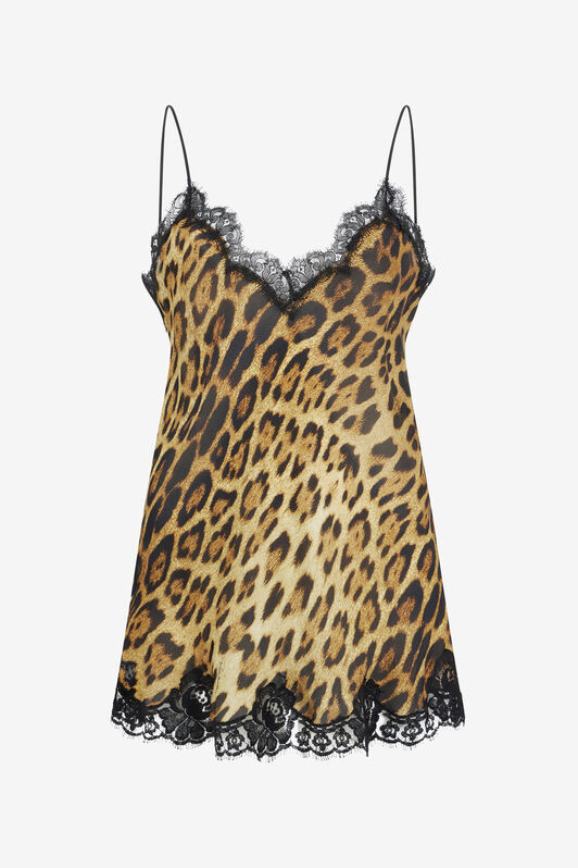 RC Roberto Cavalli Leopard Print Lace Slip Dress RC Roberto Cavalli Leopard Print Lace Slip Dress Brown VWT165-HZQ71