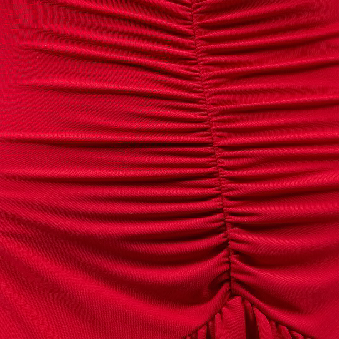 JC Kurzes Kleid Mit Volantrock Rot UFT170-UF236