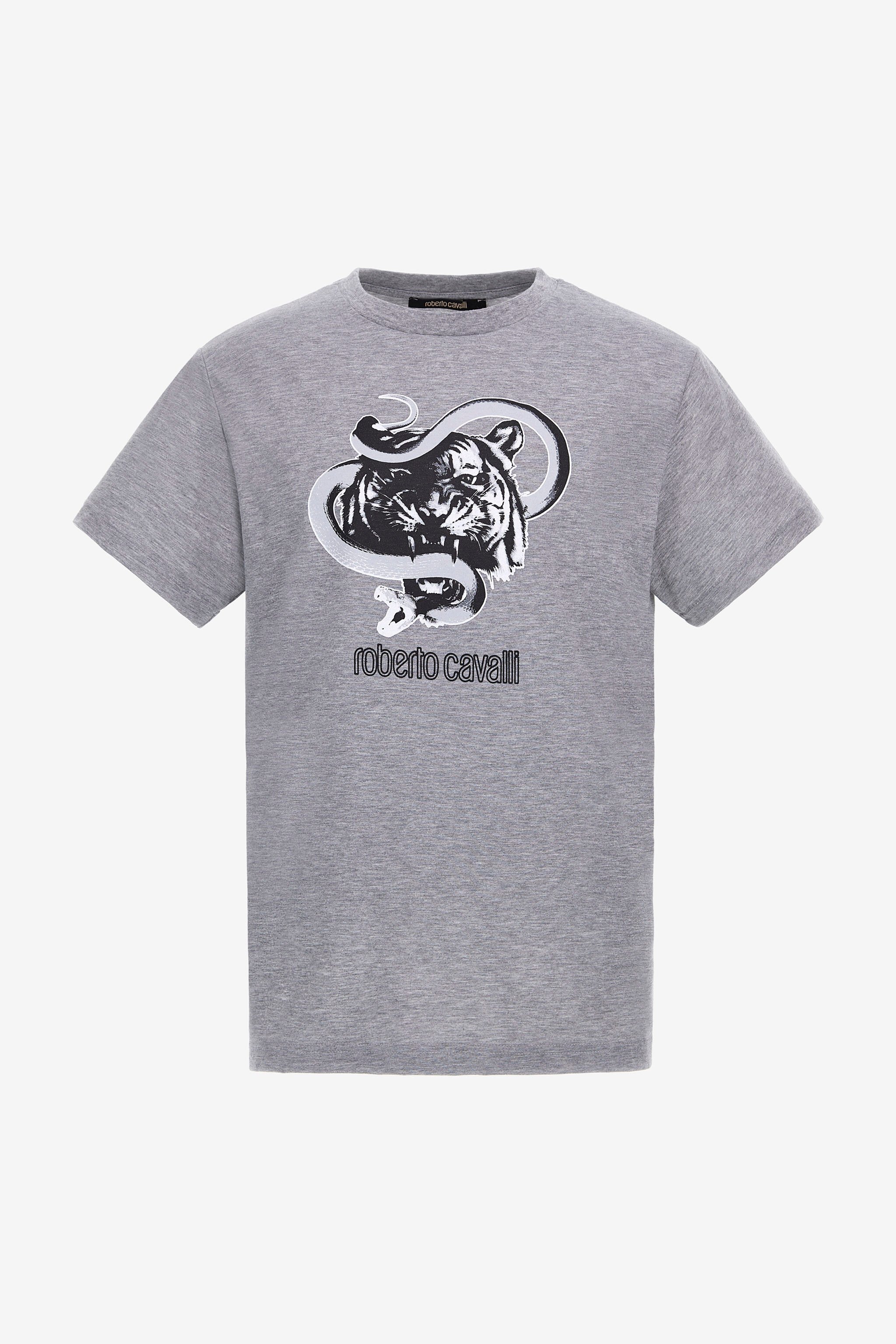 RC T-shirt with Jaguar and Snake prints Gray NOT60J-JD016