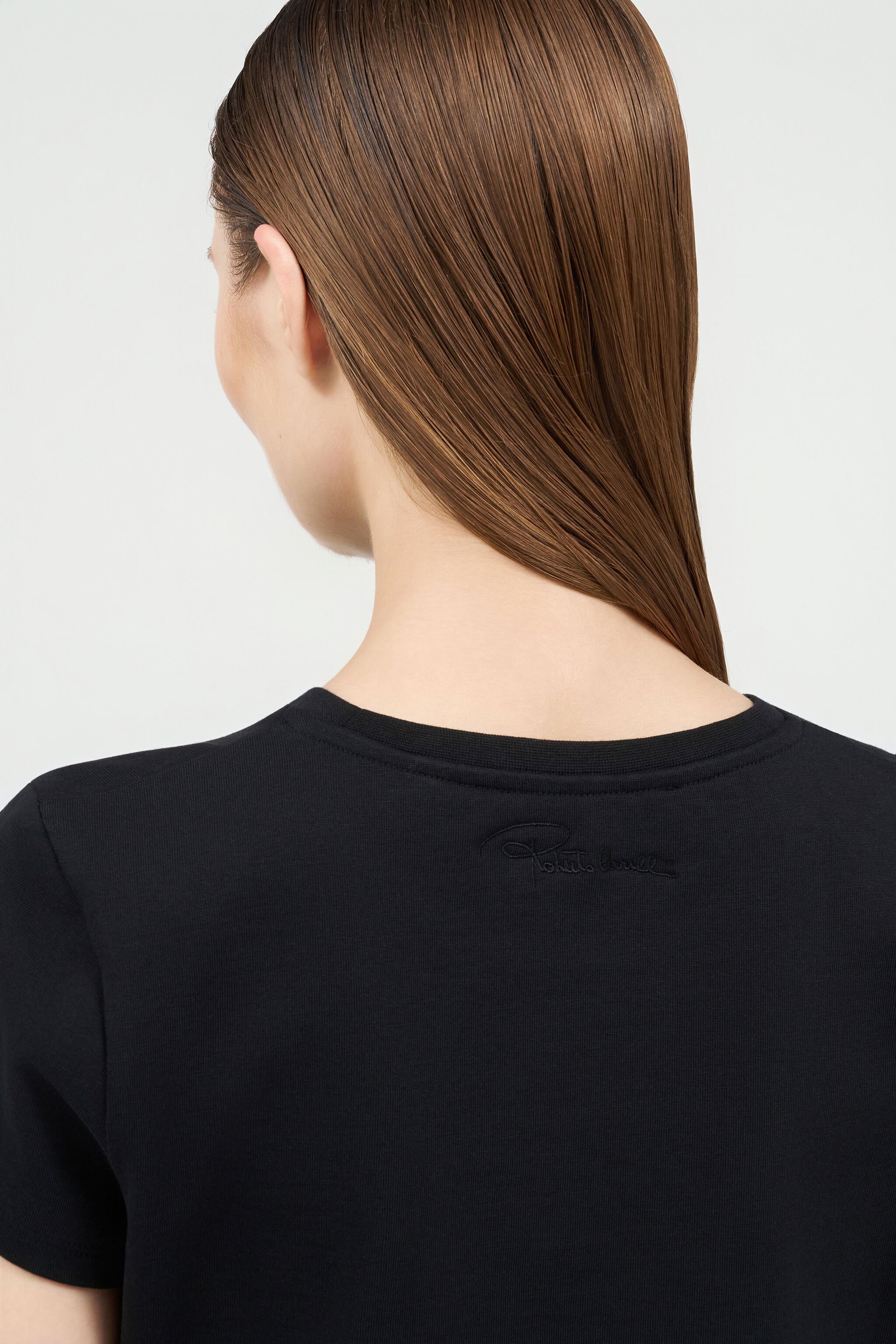 RC Crop top en coton avec tigres BLACK WQT63B-JD028