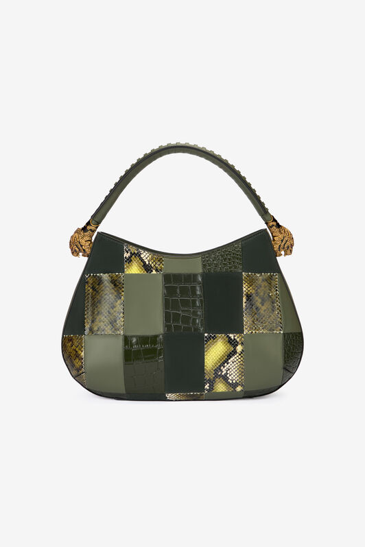 RC Hobo Roar Bag mit Patchwork Dunkelgrün TKB022-PZP01
