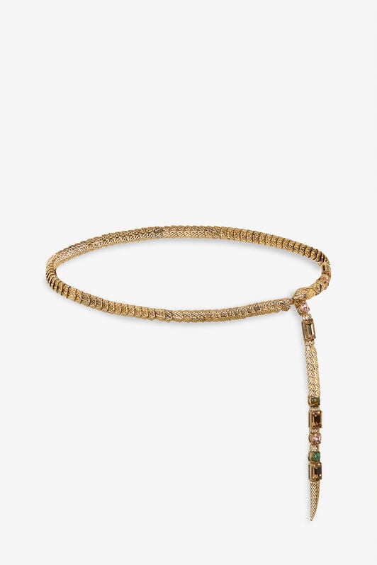 RC Serpentine Gold Chain Belt GOLD/OCEAN/PINK XQC002-AM008