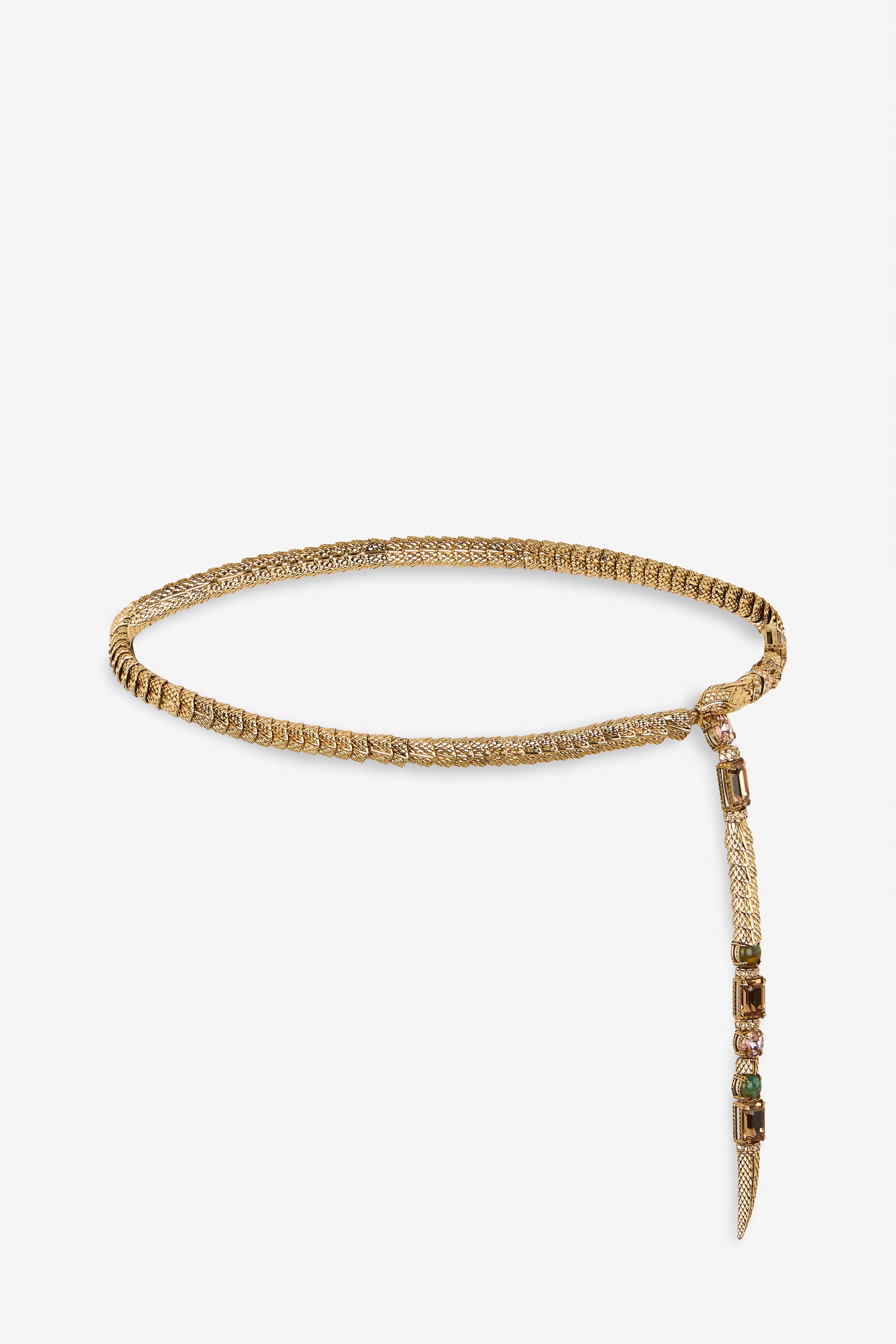 RC Serpentine Gold Chain Belt GOLD/OCEAN/PINK XQC002-AM008