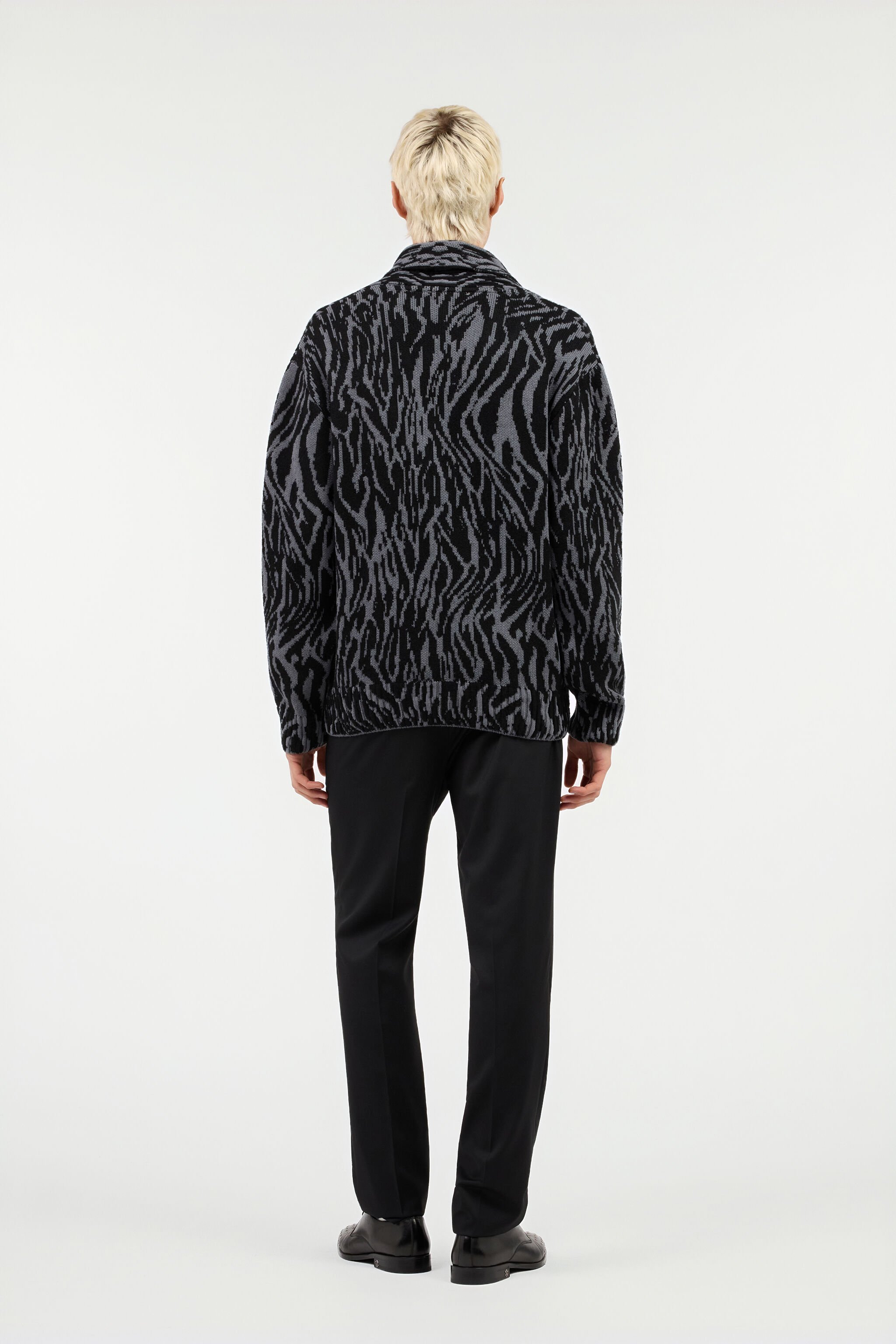 RC Cardigan In Jacquard Animalier RC Cardigan In Jacquard Animalier BLACK ROM90F-MSS30