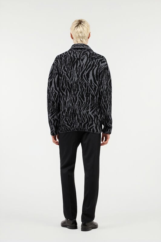 RC Cardigan In Jacquard Animalier RC Cardigan In Jacquard Animalier BLACK ROM90F-MSS30