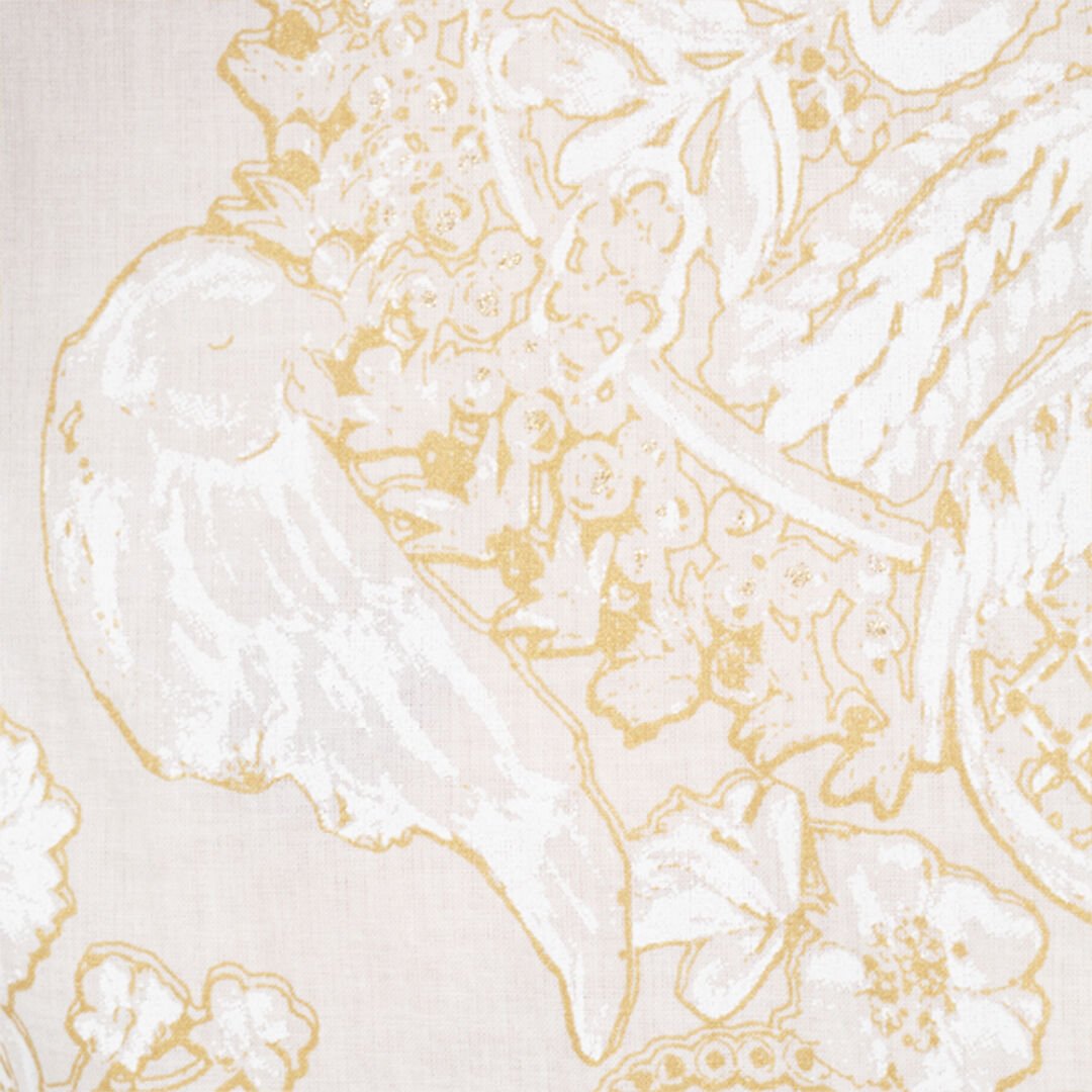 RC Abito Corto in Seta con Motivo Ornamental White WHITE WQT111-RLR36